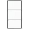 vidaXL Porta Scorrevole in Vetro ESG e Alluminio 102x205 cm Nera