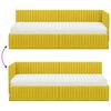 vidaXL Struttura Letto Angolare con Materasso 2 pcs Giallo Velluto
