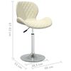 vidaXL Sedie da Pranzo Girevoli 4 pz Crema in Velluto