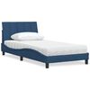 vidaXL Letto con Materasso Hanko Blu 100x200 cm in Tessuto