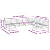 vidaXL Set Divani da Giardino 10 pz in Legno Impregnato di Pino