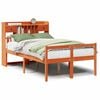 vidaXL Letto Libreria senza Materasso Marrone Cera 135x190 cm in Pino