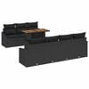 vidaXL Set Divano da Giardino 8 pz Nero e Marrone