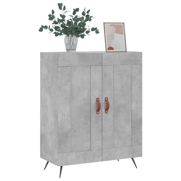 vidaXL Credenza Grigio Cemento 69,5x34x90 cm in Legno Multistrato