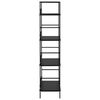 vidaXL Scaffale Libri 4 Ripiani Nero 60x27,6x124,5cm Legno Multistrato