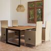 vidaXL Set Mobili da Pranzo per Giardino 5 pz Beige