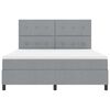 vidaXL Letto a molle con materasso Grigio chiaro 180 x 200 cm Tessuto