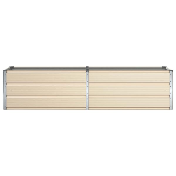 vidaXL Fioriera Avorio 480 x 50 x 45 cm Acciaio zincato