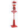 vidaXL Lampada Stradale di Natale con Lanterna Rosso 40,5x40,5x180cm