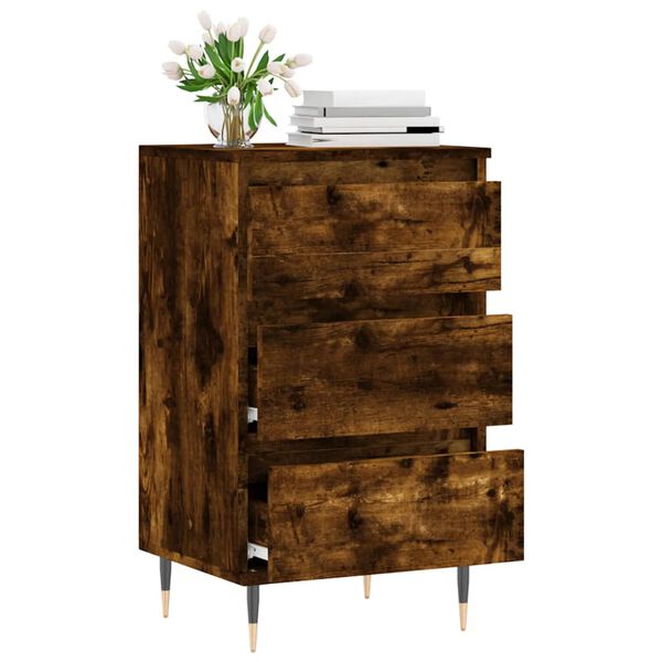 vidaXL Credenza Rovere Fumo 40x35x70 cm in Legno Multistrato
