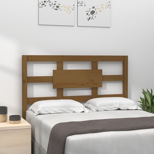 vidaXL Testiera per Letto ambra 95,5x4x100cm in Legno Massello di Pino
