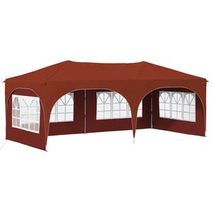 vidaXL Tenda per feste a pop-up 575 x 288 x 245 cm Terracotta