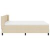 vidaXL Letto a molle con materasso Crema 200 x 160 cm Tessuto