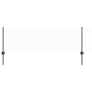 vidaXL Recinzione esagonale con palo 25 x 0,6 m Verde Rete