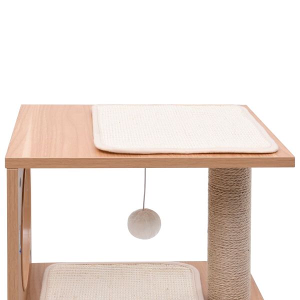 vidaXL Albero per Gatti Piccolo con Tappeto Tiragraffi in Sisal 30 cm