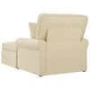 vidaXL Chaise Longe con Gonna Crema 91 x 157 x 91 cm Tessuto
