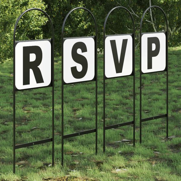 vidaXL Marcatori da Dressage 4 pz in Acciaio