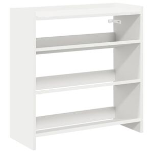 vidaXL Scarpiera Bianca 60x25x62 cm in Legno Multistrato