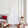 vidaXL Albero di Natale artificiale Bianco 180 cm PVC e Acciaio