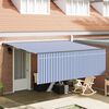 vidaXL Tenda Retrattile Blu e Bianco 400 &times; 300 cm