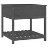 vidaXL Fioriera con Mensola Grigia 82,5x82,5x81 cm Legno Massello Pino