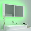 vidaXL Specchio da Bagno con LED Bianco 100x12x45 cm in Acrilico