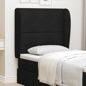 vidaXL Orecchia della Testata Nero 80 x 23 x 6 cm Velluto