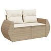 vidaXL Set Divano da Giardino 8 pz con Cuscini Beige in Polyrattan