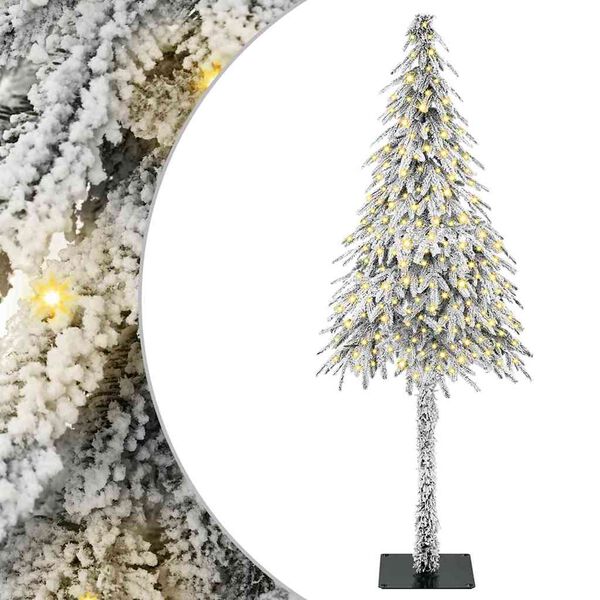 vidaXL Albero di Natale con 300 LED Bianco 180 cm PE e Acciaio