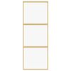 vidaXL Porta Scorrevole Dorata 76x205 Vetro Trasparente ESG Alluminio