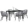 vidaXL Set da Pranzo per Giardino 5 pcs Antracite