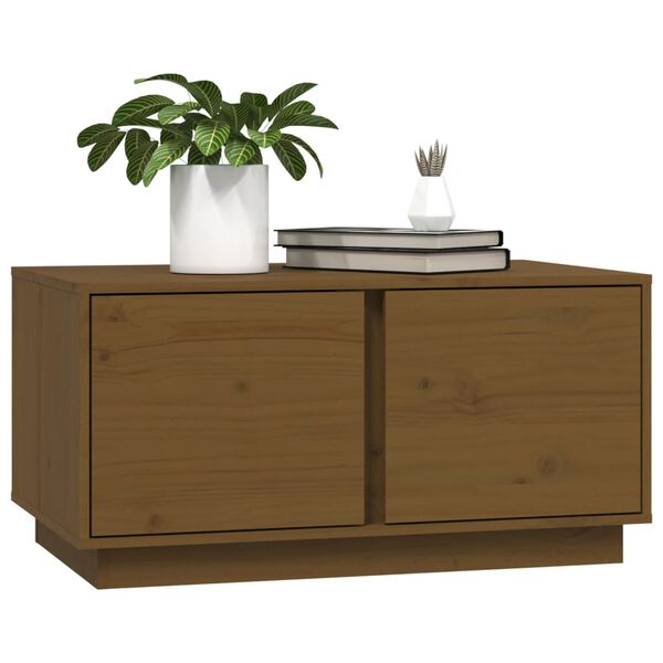 vidaXL Tavolino da Salotto ambra 80x50x40 cm Legno Massello di Pino