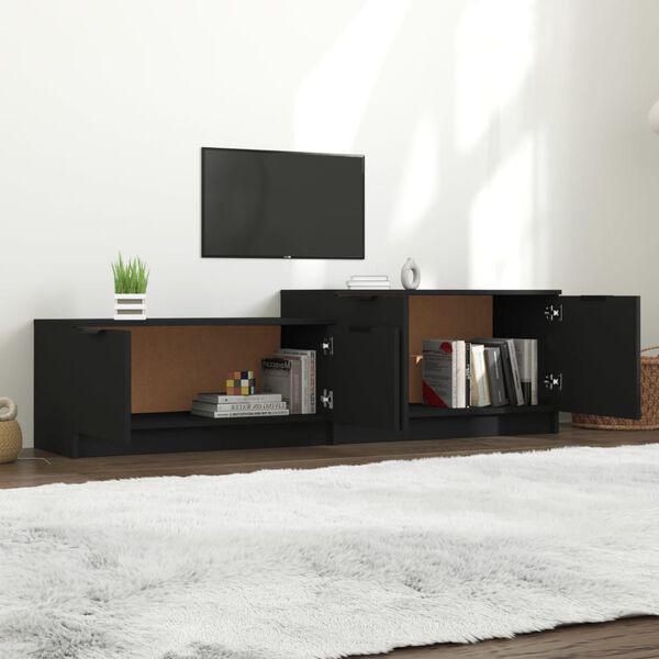 vidaXL Mobile Porta TV Nero 158,5x36x45 cm in Legno Multistrato