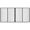 vidaXL Cancello per cani 2 pcs Nero 80 x 80 cm Acciaio zincato