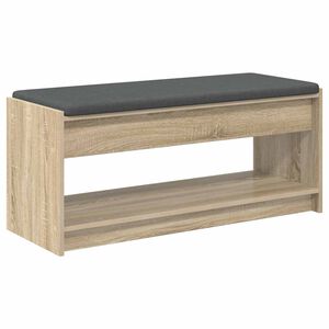 vidaXL Panca per ingresso con cuscino Rovere Sonoma 103 x 38 x 45 cm