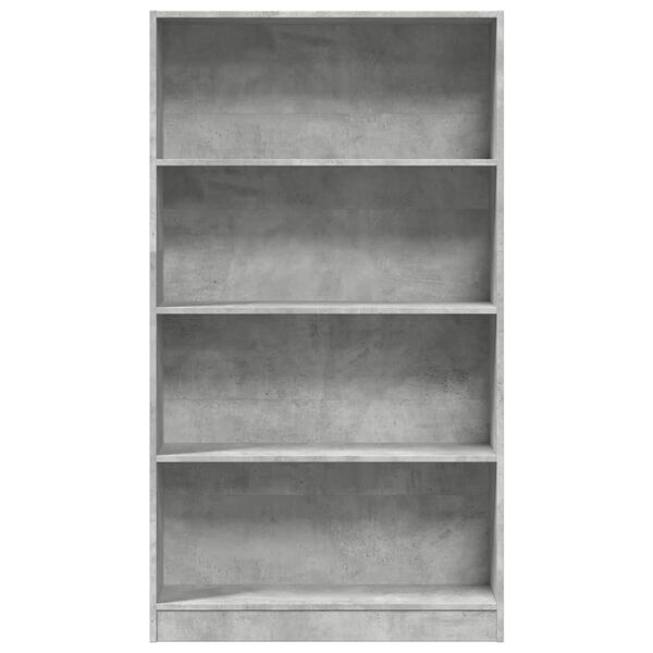 vidaXL Libreria Grigio Cemento 80x24x143 cm in Legno Multistrato