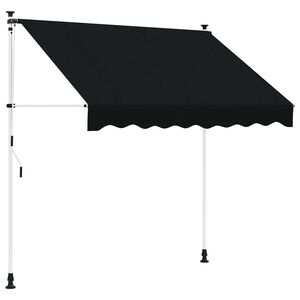 vidaXL Tenda retrattile manuale Nero 150 cm