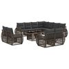 vidaXL Set Divano da Giardino 12 pz Grigio e Grigio Scuro polyrattan