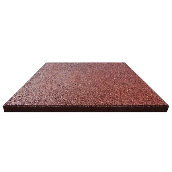 vidaXL Piastrelle Anticaduta 18 pz in Gomma 50x50x3 cm Rosse