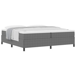 vidaXL Letto a molle Grigio chiaro 200 x 200 cm Tessuto in Cords