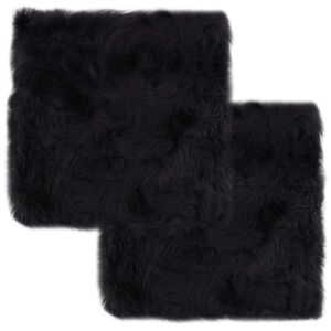 vidaXL Cuscini Sedie 2pz Grigio Scuro 40x40cm Vera Pelle di Montone