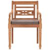 vidaXL Sedie Batavia 2 pz con Cuscini Grigio Scuro in Massello di Teak