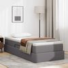vidaXL Letto con contenitore e materasso Grigio 90 x 200 cm
