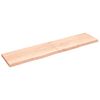 vidaXL Ripiano a Parete 220x50x(2-6) cm Massello Rovere Non Trattato