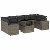 vidaXL Set Divano da Giardino 8 pz con Cuscini Grigio in Polyrattan