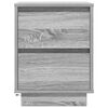 vidaXL Comodini con Luci a LED 2 pz Grigio Sonoma 38x34x50 cm