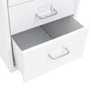 vidaXL Schedario Mobile Bianco 28x41x69 cm in Metallo