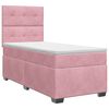 vidaXL Letto box spring con materasso Rosa 90 x 200 cm Velluto