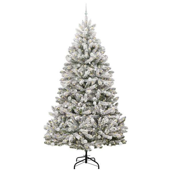 vidaXL Albero di Natale artificiale con 300 LED Verde e Bianco 270 cm
