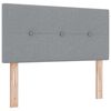 vidaXL Letto a molle con testiera Grigio chiaro 200 x 100 cm Tessuto